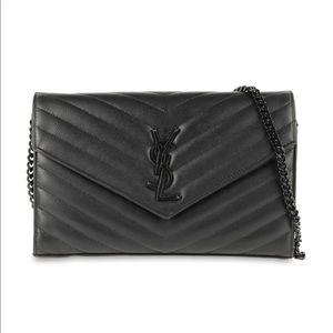 laurent monogram matelasse leather chain handbag.